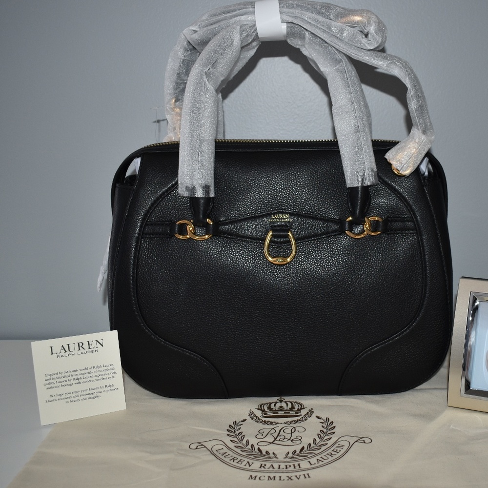 AUTHENTIC RALPH LAUREN MEDIUM LEATHER BAG - Picture 2 of 7